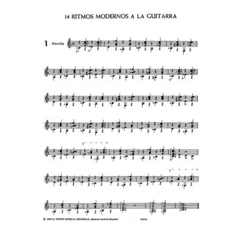 14 Ritmos Modernos A La Guitarra