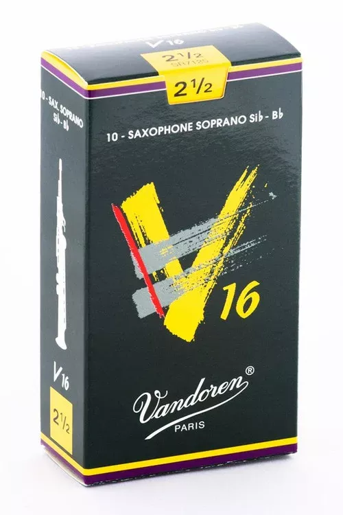 2 1/2; Soprano Saxophone Reeds; Vandoren V-16; 10 per box