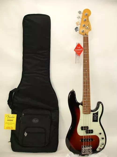 2022 Fender Player Plus Precision Bass, Pau Ferro Fingerboard, 3-Color Sunburst – Previously Owned