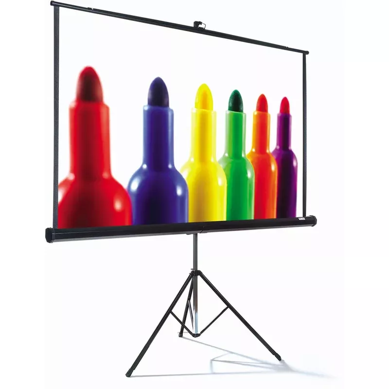2C Present IT 85″ Adjustable Tripod Projector Screen