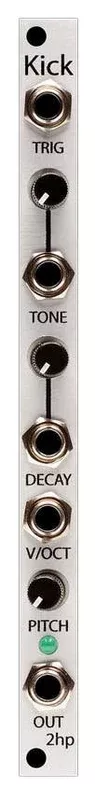 2hp Kick Drum Synth Eurorack Module