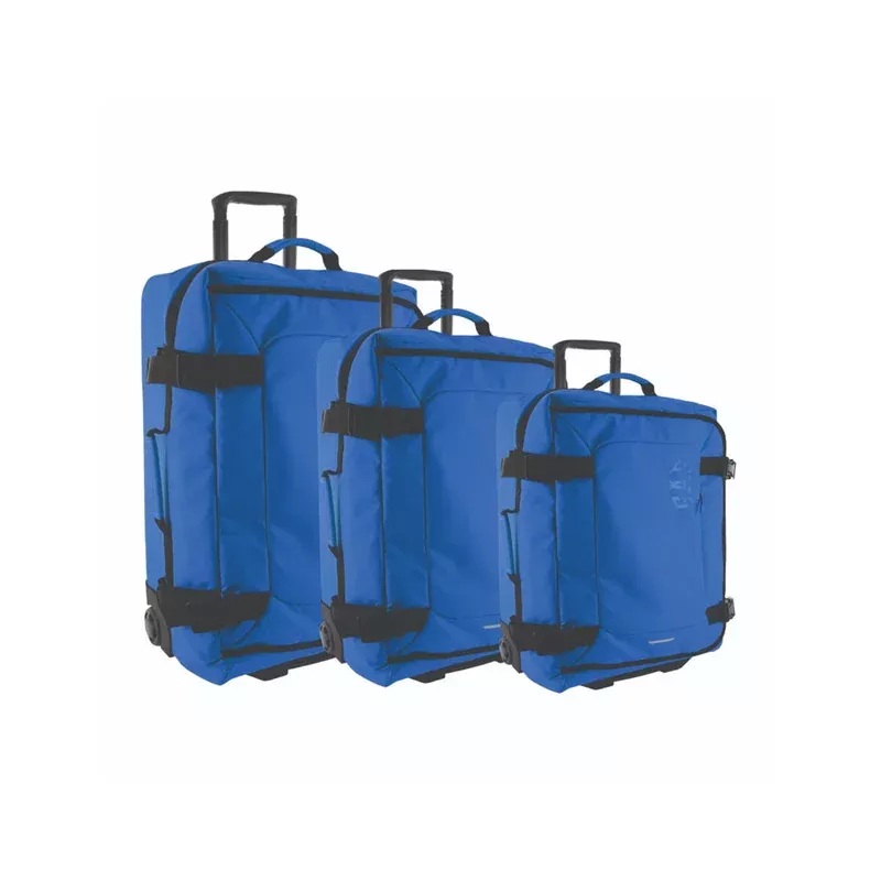 3pc GAP Soft-Shell Suitcase Lockable Travel Trolley Luggage Set 73cm Blue