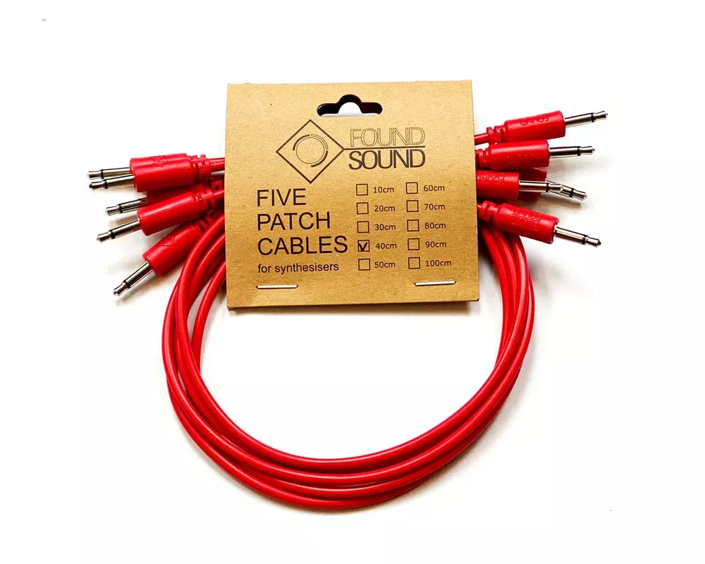 40cm Red Patch Cable x 5