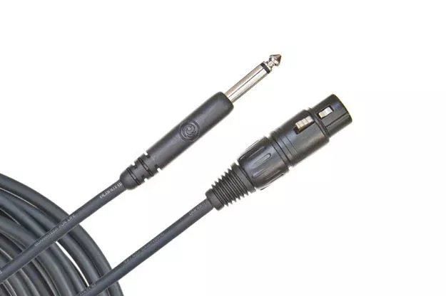 4Sound. D’Addario Classic Series Unbalanced Microphone Cable, XLR-to-1/4-inch, 25 feet