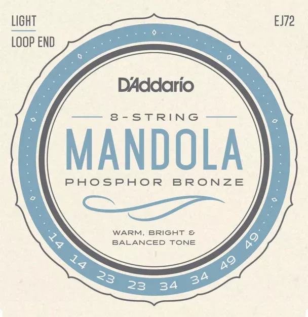 4Sound. D’Addario EJ72 Phosphor Bronze Mandola Strings, Light, 14-49