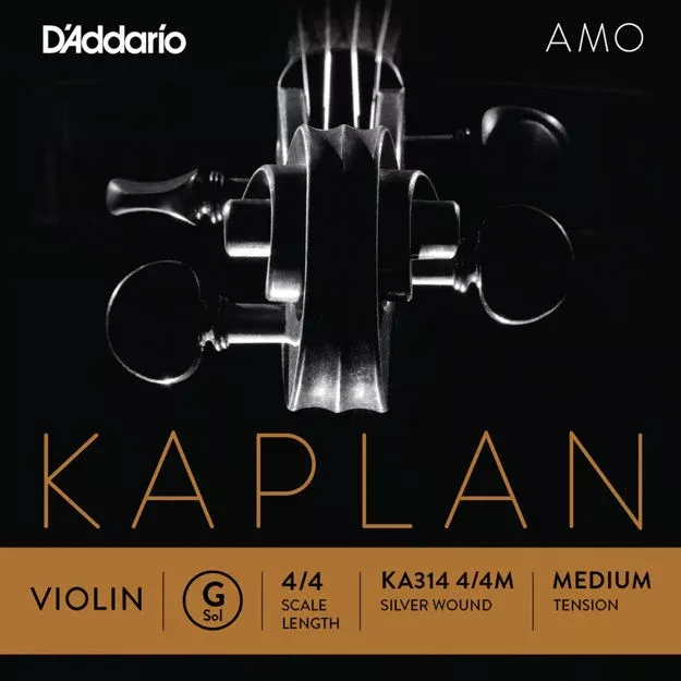 4Sound. D’Addario Kaplan Amo Violin G String, 4/4 Scale, Medium Tension