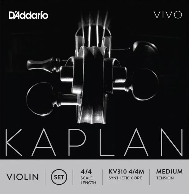 4Sound. D’Addario Kaplan Vivo Violin String Set, 4/4 Scale, Medium Tension