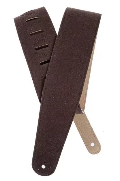4Sound. D’Addario Suede Guitar Strap, Cognac