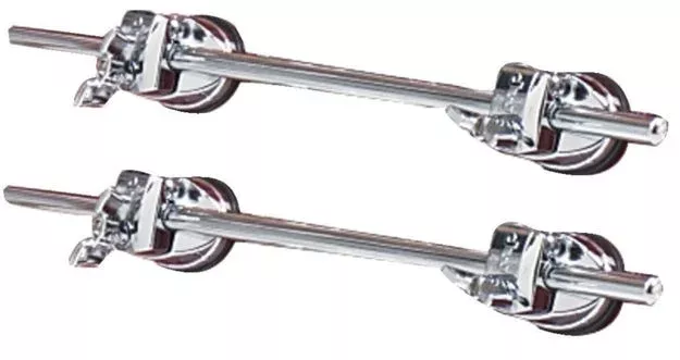 4Sound. DW PAIR OF DOOBIE BARS, CHROME W/ 4 TB-12s