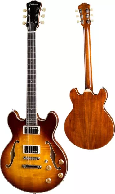 4Sound. Eastman T184mx GB– 14″, Goldburst Nitro gloss finish, Lollar custom wound imperial humbuckers, w/Case
