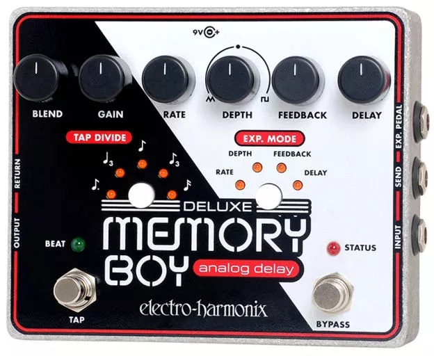 4Sound. Electro-Harmonix DELUXE MEMORY BOY Tap Temp Analog Delay, 9.6DC-200 PSU included