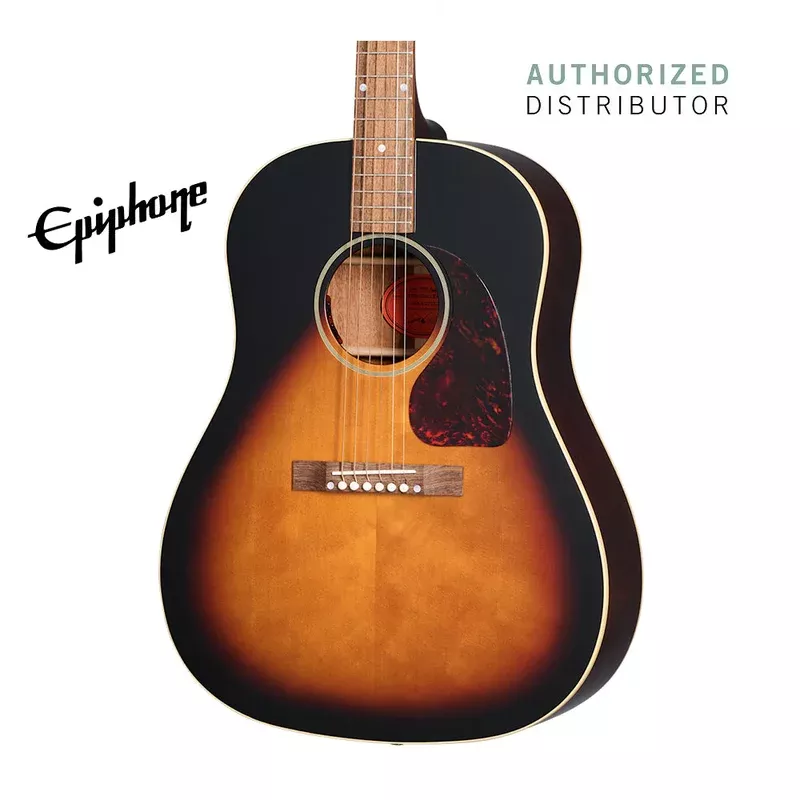 (Epiphone Inspired by Gibson Custom) Epiphone 1942 Banner J-45 Acoustic-Electric Guitar – Vintage Sunburst