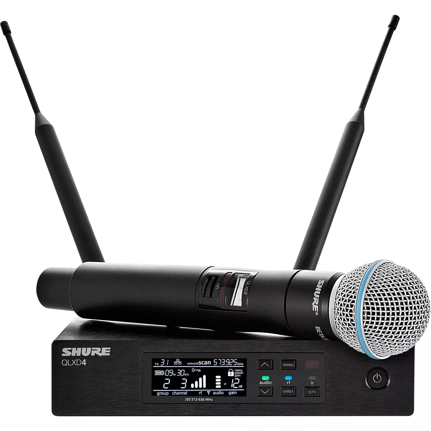 Shure QLXD24/B58 Digital Wireless Handheld Microphone System (V50, 174-216 MHz)