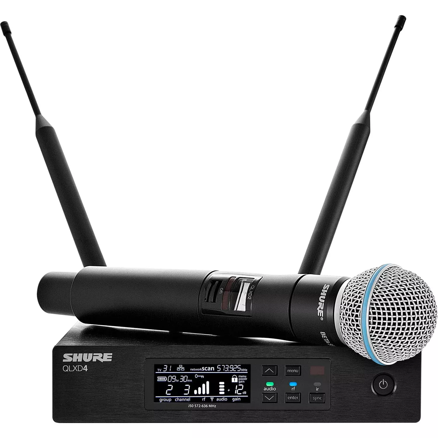 Shure QLXD24/B58 Digital Wireless Handheld Microphone System (X52, 902-928 MHz)