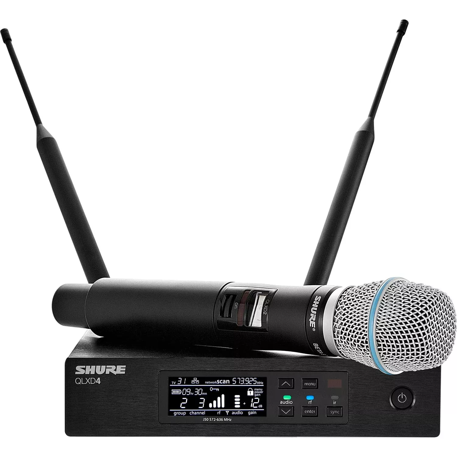 Shure QLXD24/B87A Digital Wireless Handheld Microphone System (X52, 902-928 MHz)