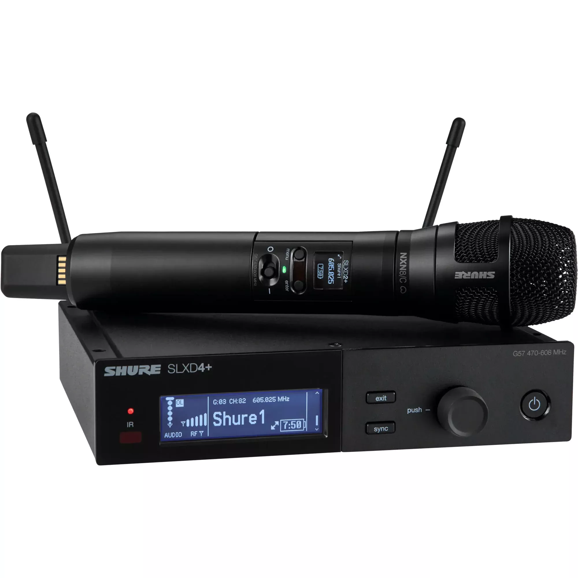 Shure SLXD24+/N8C Digital Wireless Nexadyne 8/C Handheld Mic System (G57: 470-608 MHz)