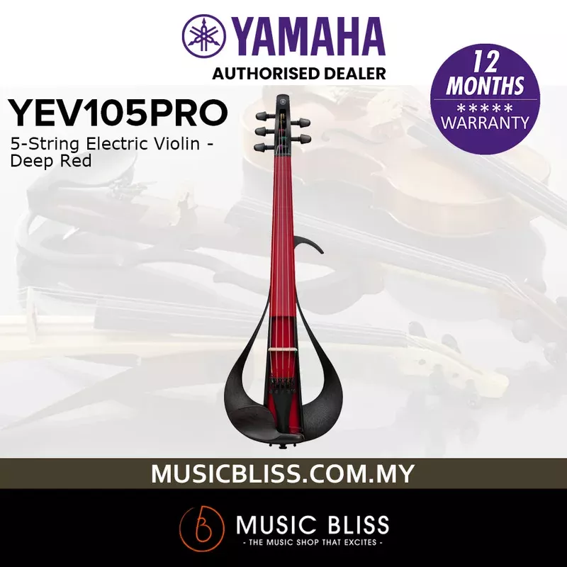 Yamaha YEV105PRO 5-String Electric Violin – Deep Red