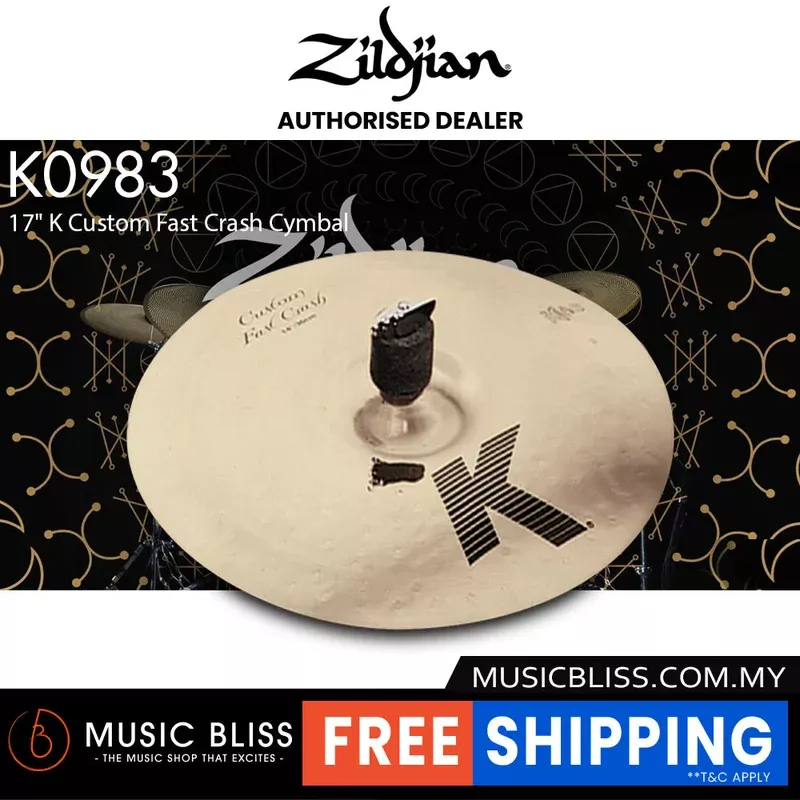 Zildjian 17″ K Custom Fast Crash Cymbal (K0983)
