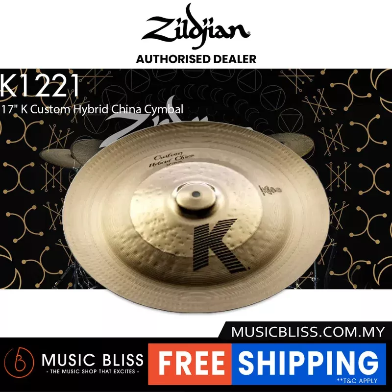 Zildjian 17″ K Custom Hybrid China Cymbal (K1221)