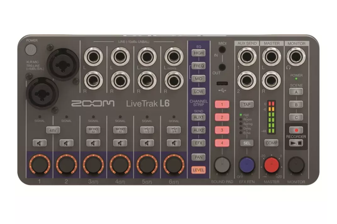 Zoom L-6 LiveTrak, 10-Track Digital Mixer/Recorder
